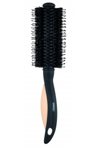 Щетка круглая Round brush (брашинг), нейлон и натуральная щетина, диаметр 5,5 см, оранжевая, 22,5 см