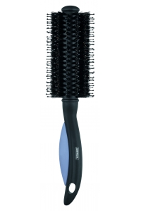 Щетка круглая Round brush (брашинг), нейлон и натуральная щетина, диаметр 5,5 см, синяя, 22,5 см