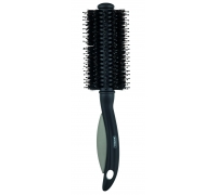 Щетка круглая Round brush (брашинг), нейлон и натуральная щетина, диаметр 5,5 см, серая, 22,5 см