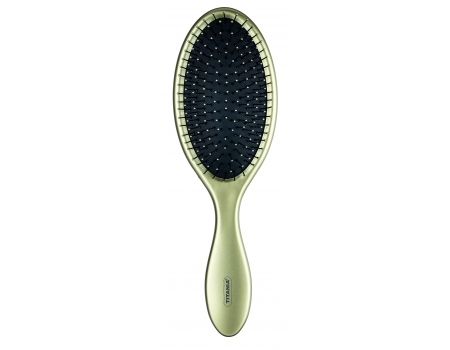 Щетка для расчесывания мокрых волос Detangling brush „Wet Hair“, гибкие зубья, золотая, 22 см