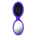 Щетка складная с зеркалом Folding hair brush with mirror, фиолетовая, 8,5 см