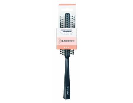 Щетка круглая Round brush (брашинг), диаметр 4 см, серая, 21 см