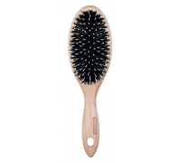 Щетка для ухода за волосами из древесины клена Hair care brush 80% натуральной щетины + 20 % нейлоновых зубьев, овальная, 22,5 см