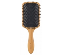 Щетка универсальная из бамбука Universal brush, paddle, bamboo пластиковые зубья, квадратная, 24,5 см