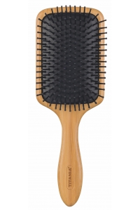 Щетка универсальная из бамбука Universal brush, paddle, bamboo пластиковые зубья, квадратная, 24,5 см