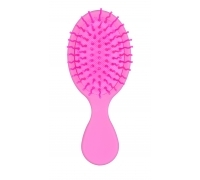 Щетка мини-массажная синтетическая Synthetic brush PASTELL, mini massage brush, розовая, 14 см