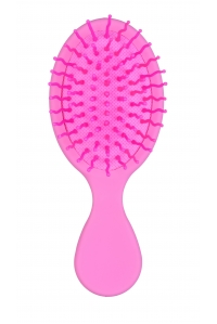 Щетка мини-массажная синтетическая Synthetic brush PASTELL, mini massage brush, розовая, 14 см