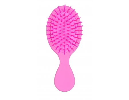 Щетка мини-массажная синтетическая Synthetic brush PASTELL, mini massage brush, розовая, 14 см