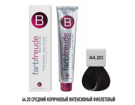 Краска для волос Berrywell 44.20 Средний коричневый интенсивный фиолетовый