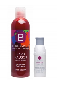 Сет Шампунь оттеночный красный Red Shampoo + Кондиционер для защиты цвета мини, 61 мл