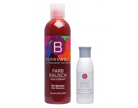 Сет Шампунь оттеночный красный Red Shampoo + Кондиционер для защиты цвета мини, 61 мл